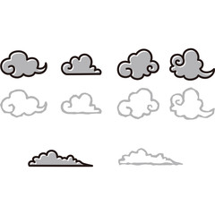 和風の雲セット