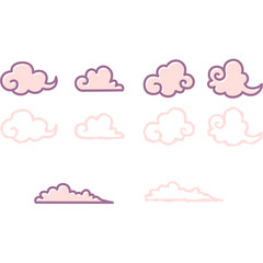 和風の雲セット