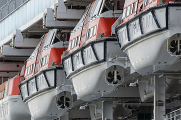 LIFEBOATS - A rescue deck on the ship