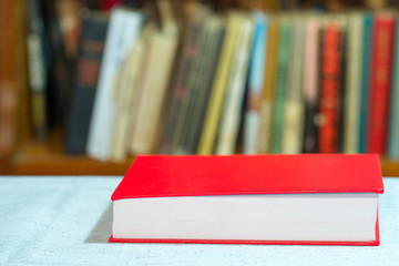 Book on table. Back to school. Copy space