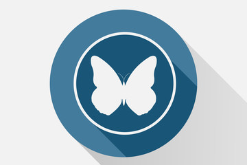 Icono azul de mariposas. 