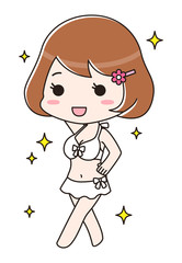ナイスバディな水着女性