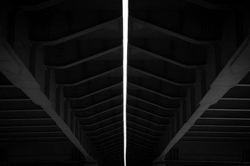 Obraz premium Architecture details under the bridge city landscape