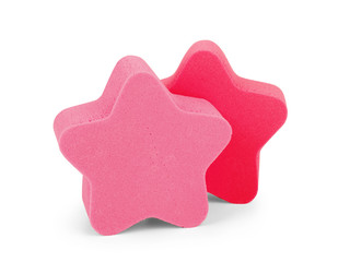 red Washcloth on white background