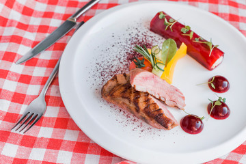 Duck with juicy vegetables