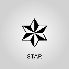 Star icon. Star symbol. Flat design. Stock - Vector illustration