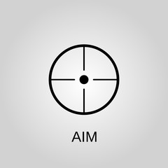Aim icon. Aim symbol. Flat design. Stock - Vector illustration