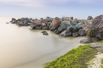 Milk Sea at sunrise. Black sea. Bulgaria
