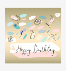 Confetti brush birthday cards