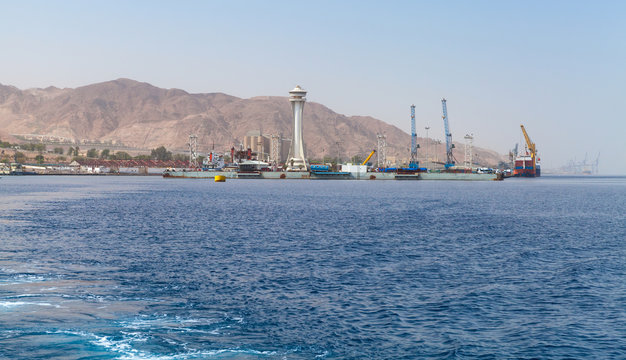 Old port of Aqaba city, Gulf of Aqaba