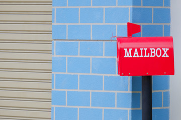 Fototapeta premium Letter Box building. Red Box.