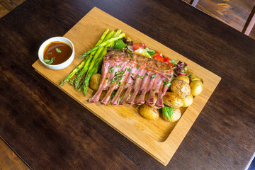 Delicious lamb crown roast