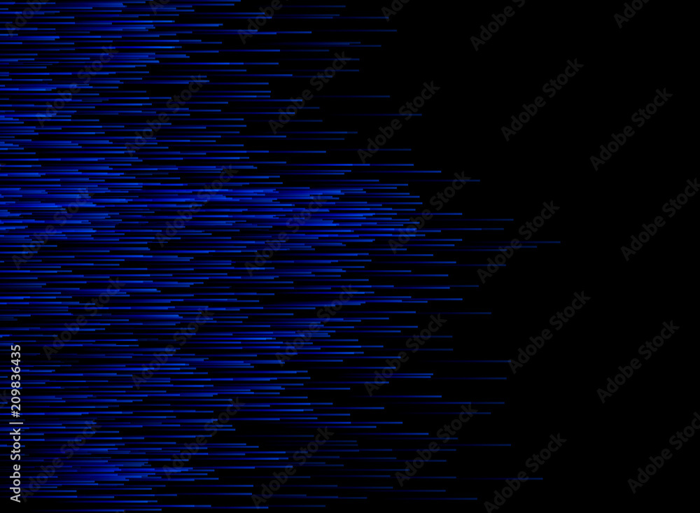Aufkleber abstract technology data conection speed blue lines on dark background.