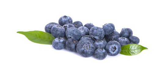 Blueberries isolated on white background