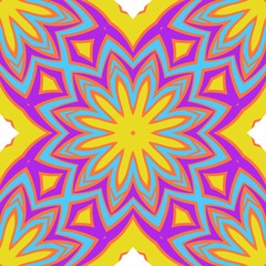 Seamless vintage , floral style geometric pattern. Vector illustration. For design, wallpaper, background