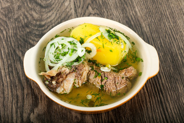 Caucasian meat soup - Hashlama