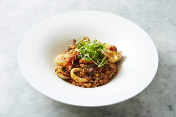 Tomato sauce seafood spaghetti 