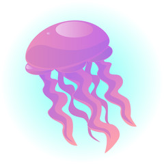 Cute jellyfish vector illustration