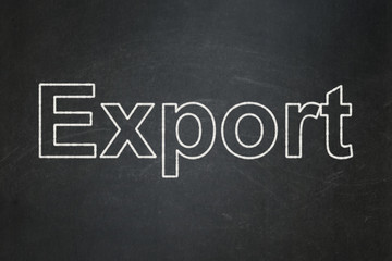 Obraz premium Business concept: text Export on Black chalkboard background