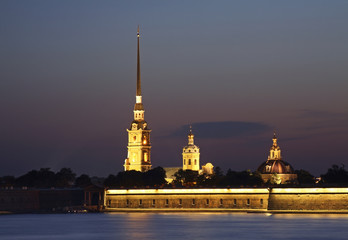 Fototapeta na wymiar Peter and Paul fortress in Saint Petersburg. Russia