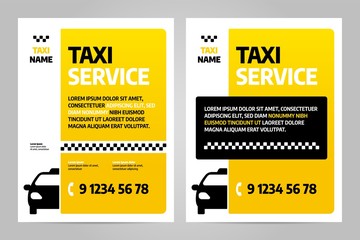 Vector layout design template for taxi service. Can be adapt to Brochure, Annual Report, Magazine, Poster.