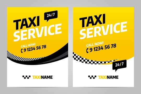 Vector layout design template for taxi service. Can be adapt to Brochure, Annual Report, Magazine, Poster.