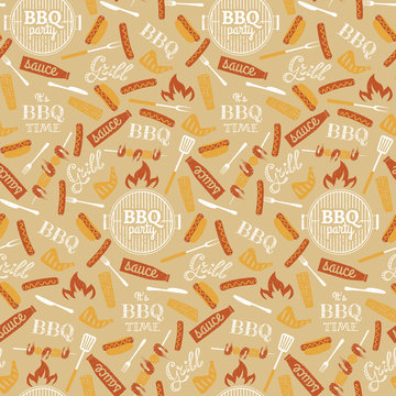 BBQ party seamless pattern