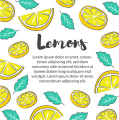 Summer sale banner. Banner with lemons.