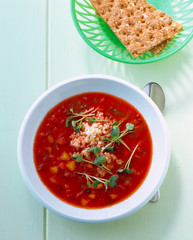 Gemüsesuppe mit Couscous