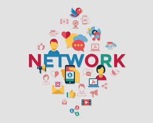 Fototapeta premium Digital vector social media and communication