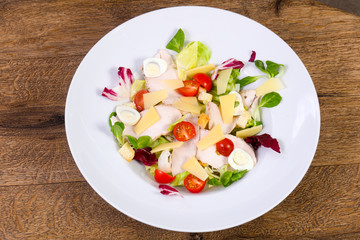 Salad with ham