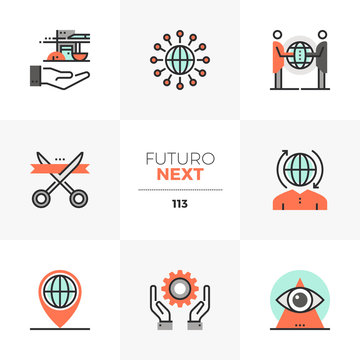 Global Business Futuro Next Icons