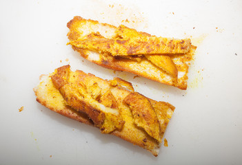 Turmeric chicken breast sandwich.