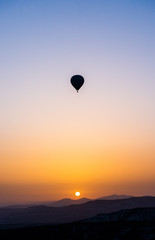 Minimalist sunrise balloon ride