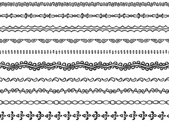 Illustrated seamless borders