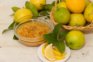 sweet lemon jam from the organic garden
