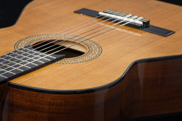 Obraz premium Classical guitar Macro photography