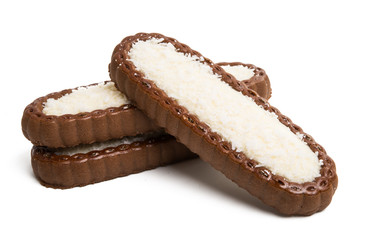 coconut biscuits isolated