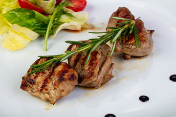 Delicious beef medallions