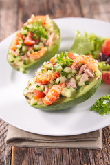 avocado salad with shrimp