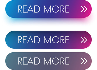 Blue spectrum read more web buttons isolated on white.