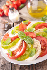 tomato salad, caprese salad