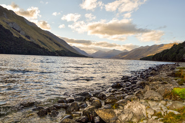 Southland, NEW ZEALAND - May 3, 2016: North Mavora Lake,Fiordland National Park, New Zealand.