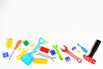 toys collection isolated on white background