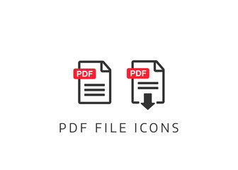 PDF Download icon. File download icon. Document text, symbol web format information