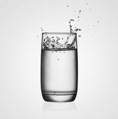 Glass of mineral water
