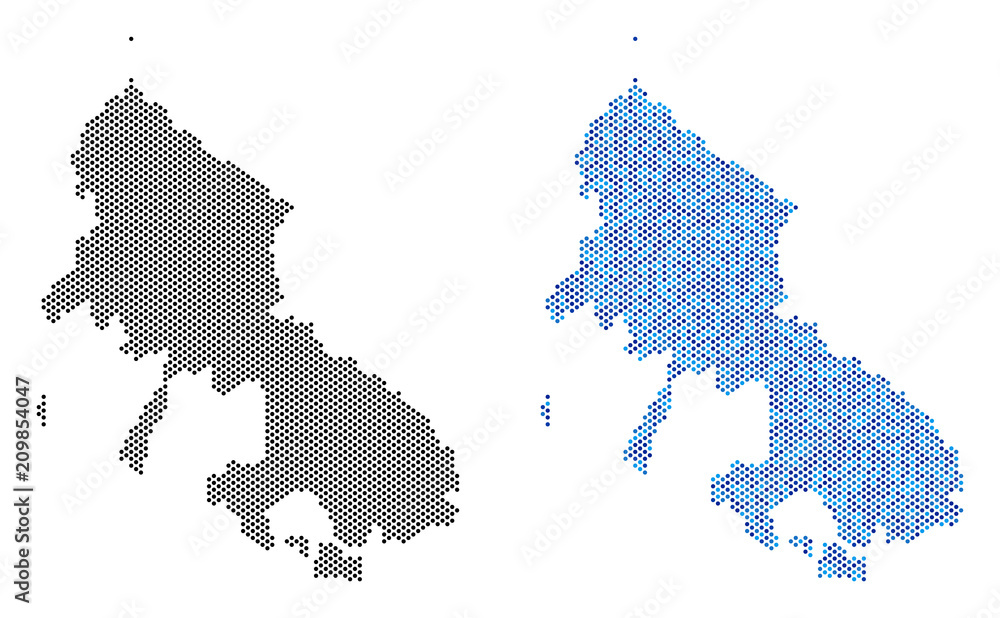Poster pixelated skyros greek island map version. vector territorial plans in black color and cold blue col