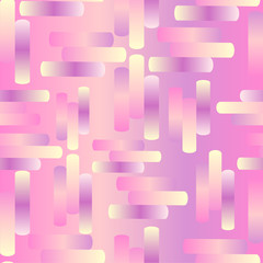 Geometric, abstract seamless pattern. Bright neon. stripes on a pink background. Texture for fabric and backgrounds. Vector illustration.