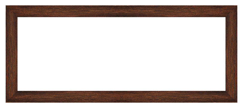 Wooden picture frame isolated on white background with clipping path