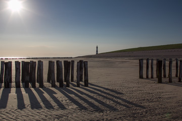 pier on the beach Breskens Zeeland Holland